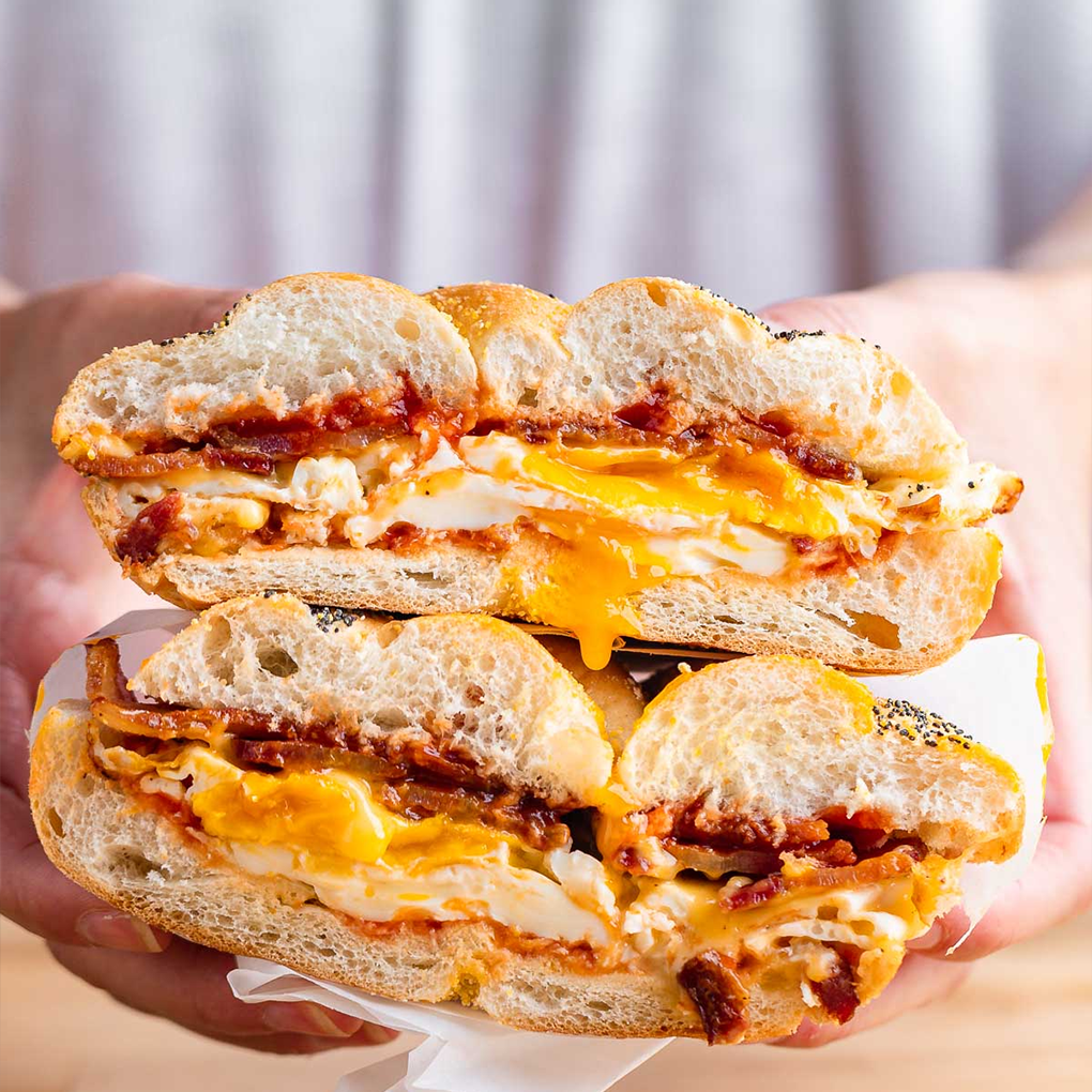 Meat, Egg, and Cheese Sandwich